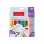 FABER CASTELL ΣΧΟΛΙΚΕΣ ΞΥΛΟΜΠΟΓΙΕΣ ΜΟΝΟΚΕΡΟΣ RR201543 ΣΕΤ 18τμχ GRIP ΚΑΙ 6τμχ SPARKLE PASTEL 12310763