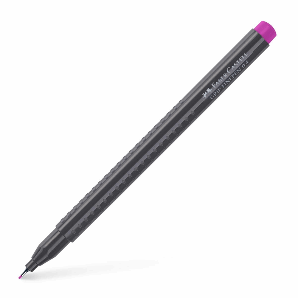 FABER CASTELL ΜΑΡΚΑΔΟΡΑΚΙ ΓΡΑΦΗΣ GRIP FINEPEN 0,4mm OF151634 PLANT BASED INK ΛΙΛΑ 12307331