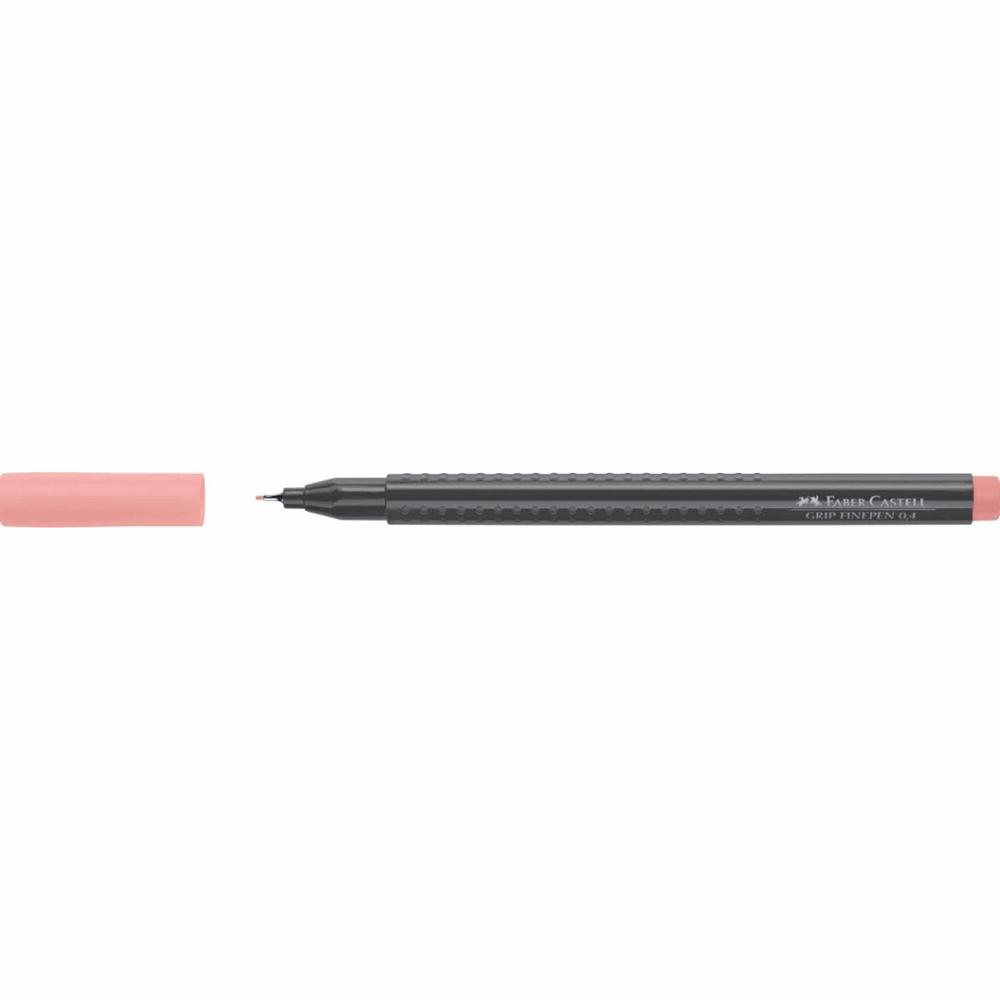 FABER CASTELL ΜΑΡΚΑΔΟΡΑΚΙ ΓΡΑΦΗΣ GRIP FINEPEN 0,4mm OF151629 PLANT BASED INK ΣΚΟΥΡΟ ΡΟΖ 12307660