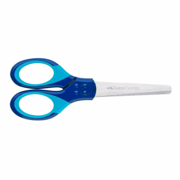 FABER CASTELL Ψαλίδι Grip μπλε με προστατευτικό κάλυμμα 12310099 RR181548