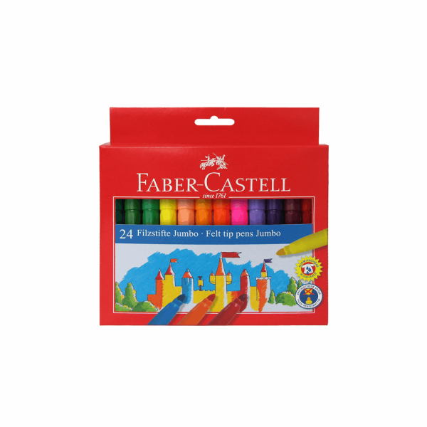 FABER CASTELL ΣΧΟΛΙΚΟΣ ΜΑΡΚΑΔΟΡΟΣ JUMBO RR554324 WASHABLE 24τμχ 12308677