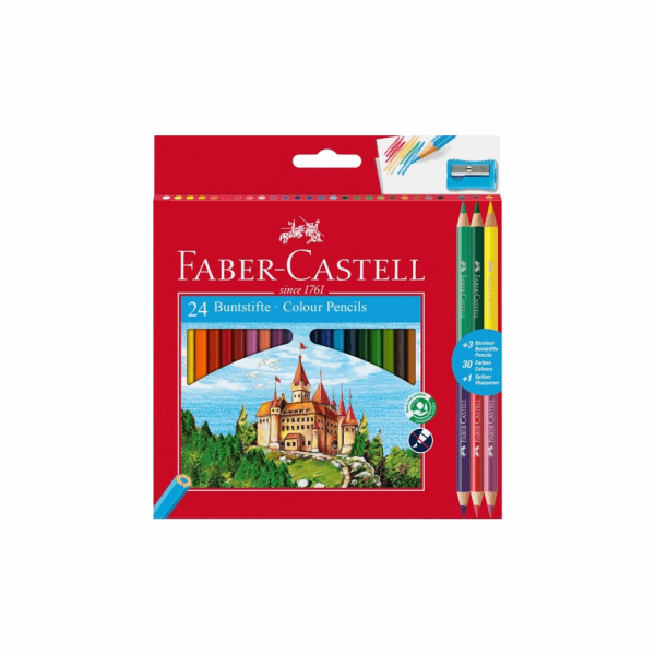 FABER CASTELL ΣΧΟΛΙΚΕΣ ΞΥΛΟΜΠΟΓΙΕΣ ΚΑΣΤΡΟ RR110324 ΣΕΤ 24τμχ ΜΕ 3 ΞΥΛΟΜΠΟΓΙΕΣ ΣΕ 2 ΧΡΩΜΑΤΑ ΚΑΙ ΞΥΣΤΡΑ ΔΩΡΟ 12310815