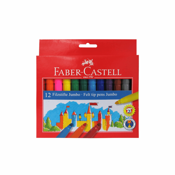 FABER CASTELL ΣΧΟΛΙΚΟΣ ΜΑΡΚΑΔΟΡΟΣ JUMBO RR554312 WASHABLE 12τμχ 12308676