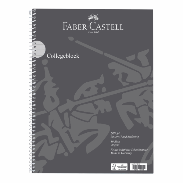 FABER CASTELL ΣΠΙΡΑΛ ΤΕΤΡΑΔΙΟ Α4(21Χ29) 1Θ 80φ (70-010-418) 12310558