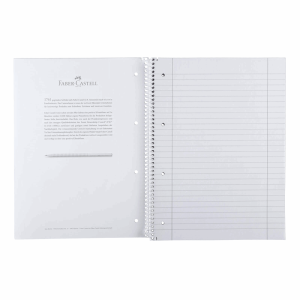 FABER CASTELL ΣΠΙΡΑΛ ΤΕΤΡΑΔΙΟ Α4(21Χ29) 1Θ 80φ (70-010-418) 12310558