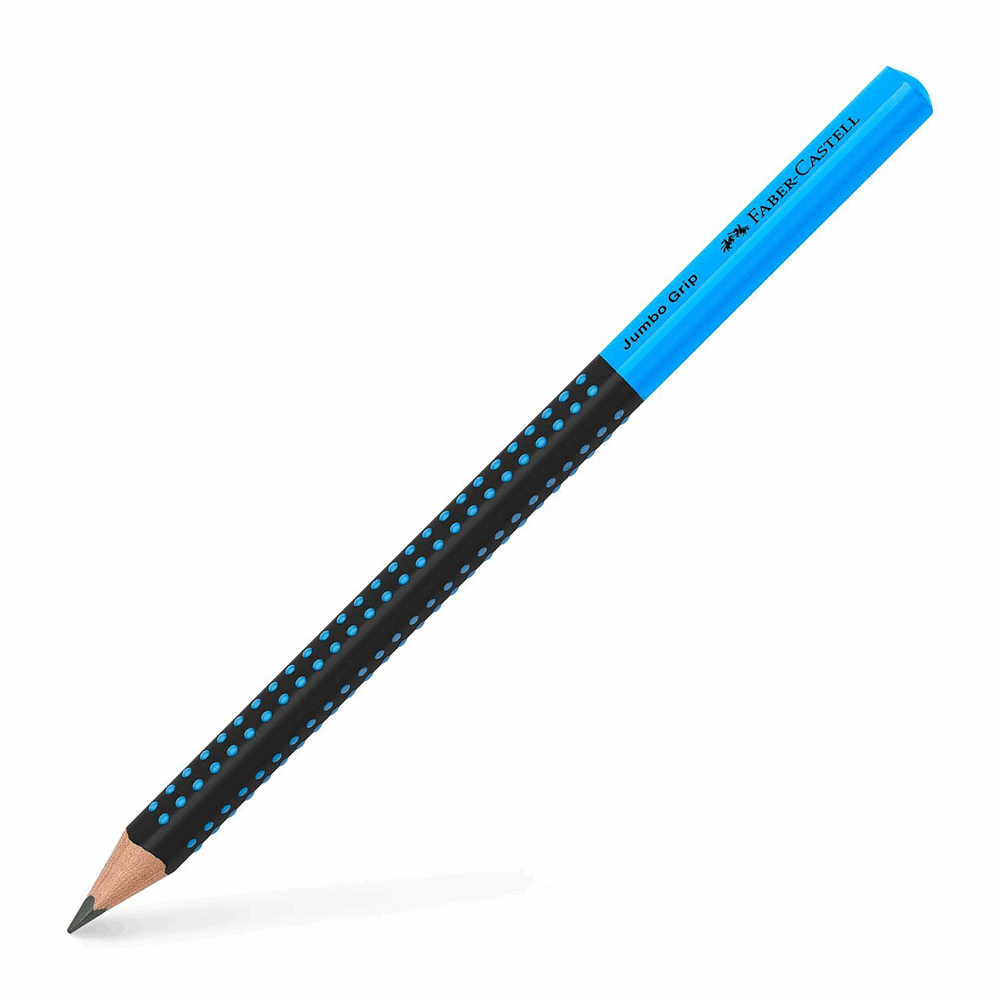FABER CASTELL ΜΟΛΥΒΙ ΗΒ JUMBO GRIP OF511910 ΔΙΧΡΩΜΟ ΜΑΥΡΟ/ΜΠΛΕ 12310521