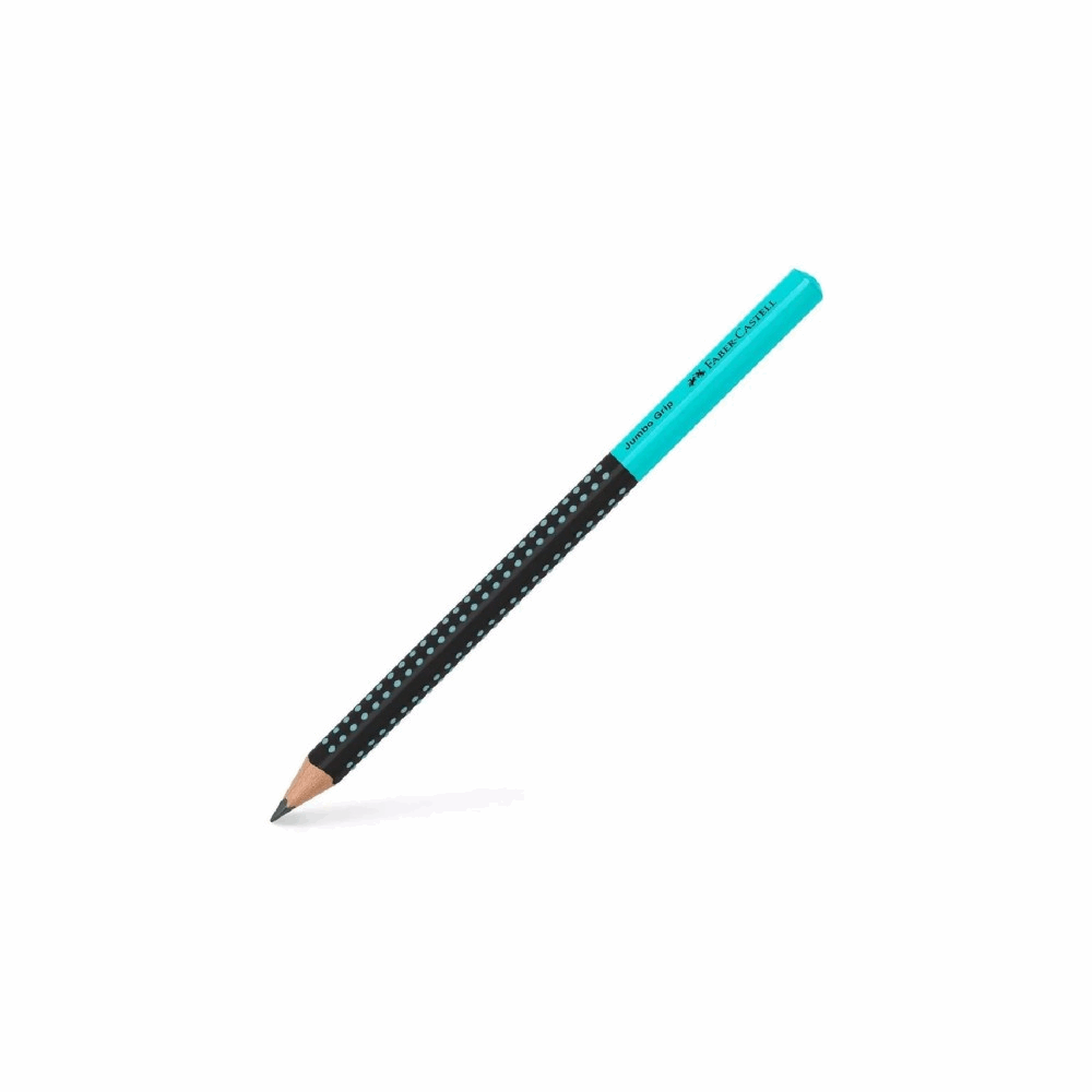 FABER CASTELL ΜΟΛΥΒΙ ΗΒ JUMBO GRIP OF511912 ΔΙΧΡΩΜΟ ΜΑΥΡΟ/ΤΙΡΚΟΥΑΖ 12310523