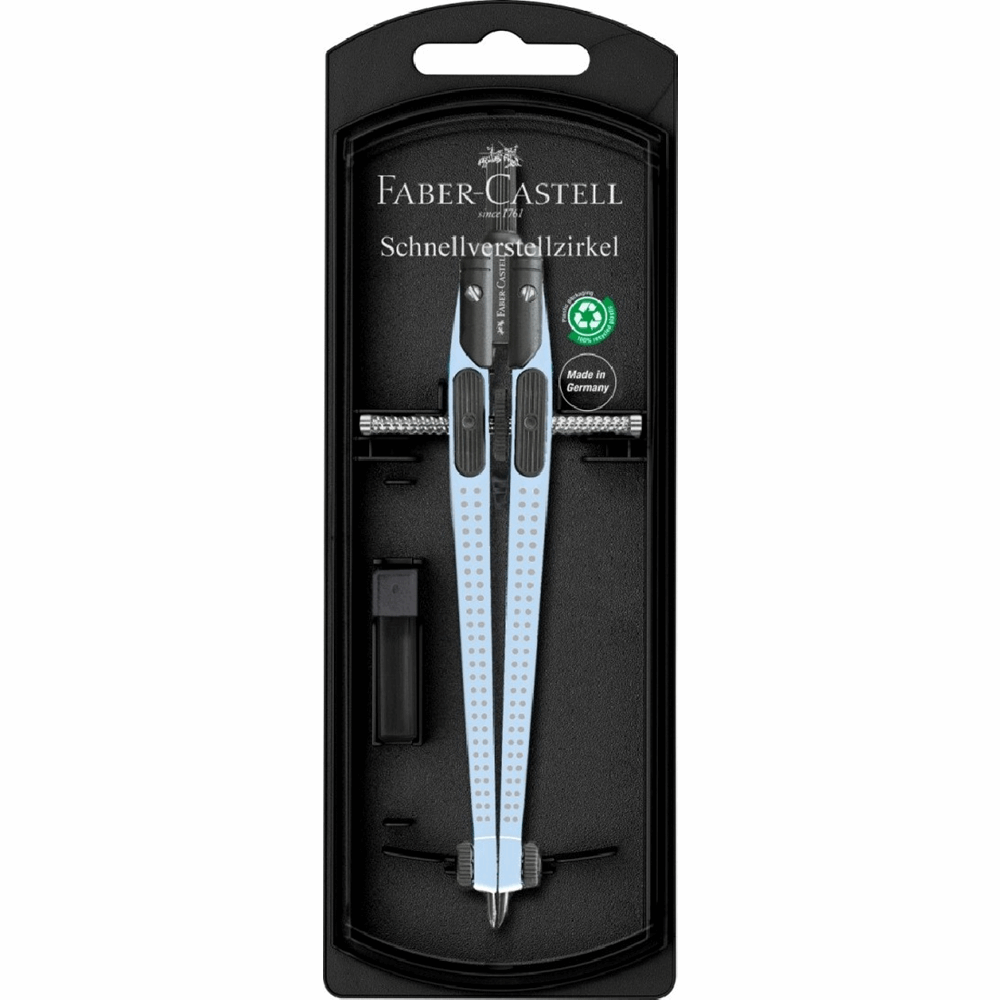 FABER CASTELL ΔΙΑΒΗΤΗΣ GRIP ΜΕ ΡΥΘΜΙΣΤΗ TD574474 SKY BLUE 12310935