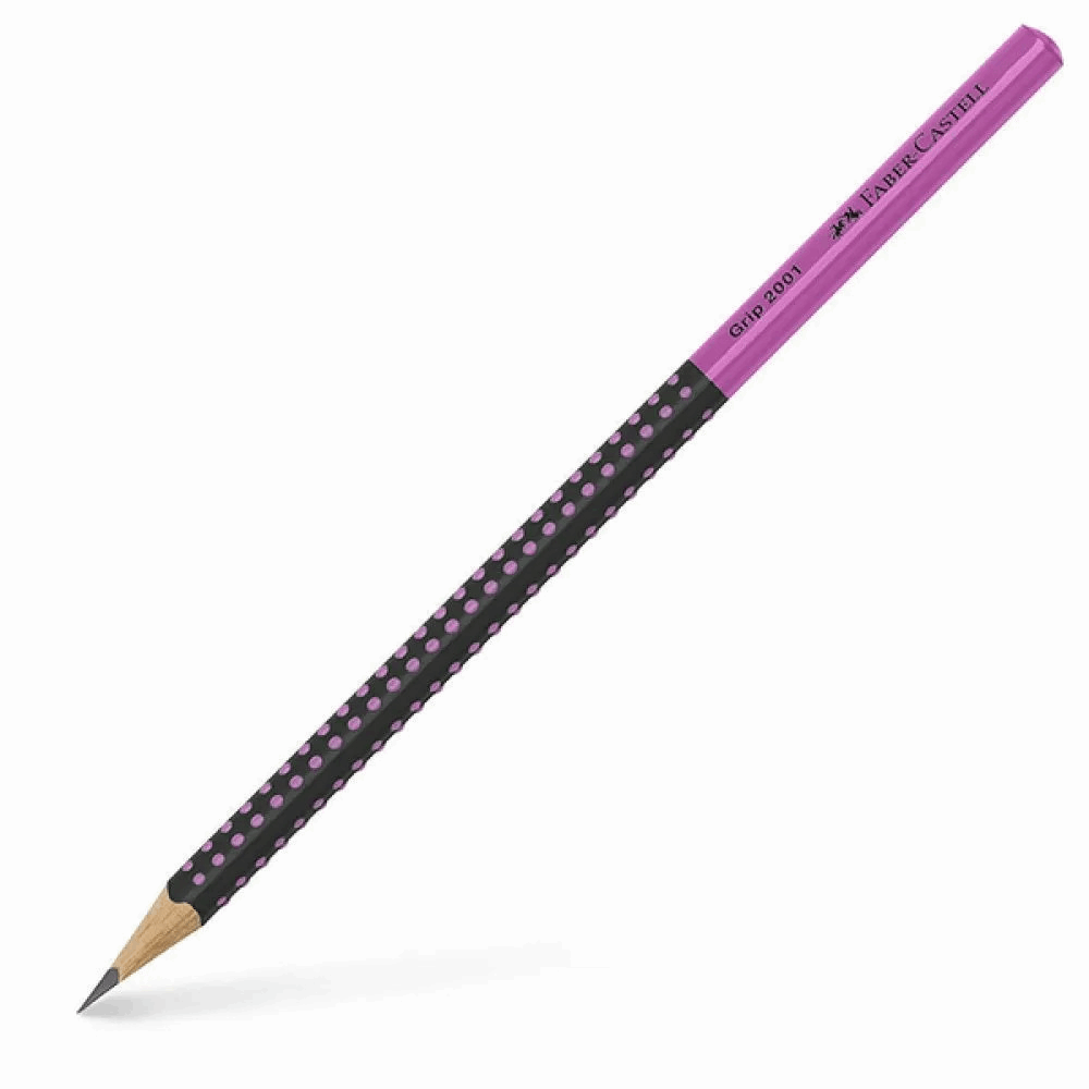FABER CASTELL ΜΟΛΥΒΙ ΗΒ GRIP 2001 OF517011 ΔΙΧΡΩΜΟ ΜΑΥΡΟ-ΡΟΖ 12310478