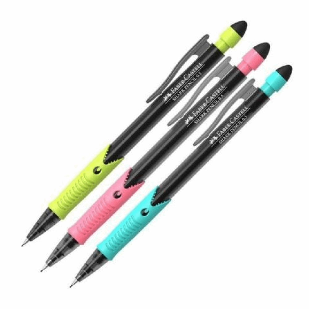 FABER CASTELL ΜΗΧΑΝΙΚΟ ΜΟΛΥΒΙ 0,7mm SHARK OF531720 ΡΟΖ/ΤΥΡ/ΠΡ 12310112