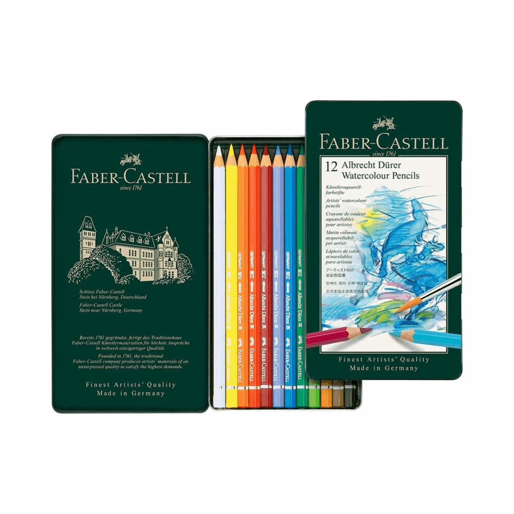 FABER CASTELL ΣΧΟΛΙΚΕΣ ΞΥΛΟΜΠΟΓΙΕΣ ΑΚΟΥΑΡΕΛΑΣ WATERCOLOUR ALBRECHT DUERER RR117512 ΣΕΤ 12τμχ ΣΕ ΜΕΤΑΛΛΙΚΗ ΚΑΣΕΤΙΝΑ 12302958