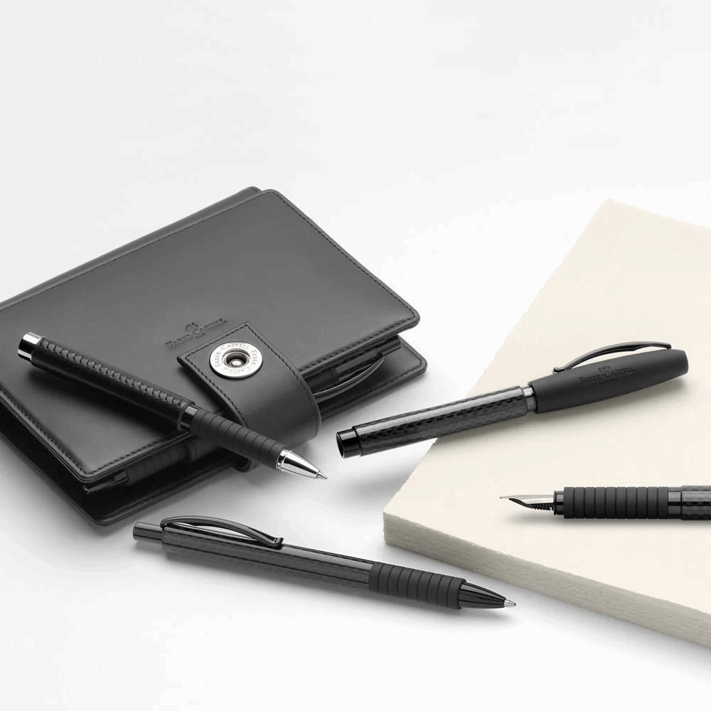 FABER CASTELL ΣΤΥΛΟ BASIC BLACK BALLPEN LEATHER 12307553