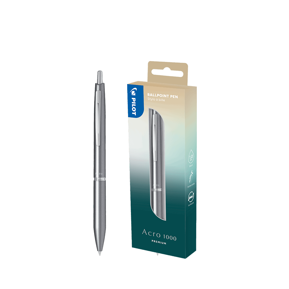 PILOT ΣΤΥΛΟ ΚΟΥΜΠΙ BALLPOINT ΜΑΥΡΟ ΜΕΛΑΝΙ BLISTER 1.0mm ACRO 1000 ΑΣΗΜΙ 230.435921