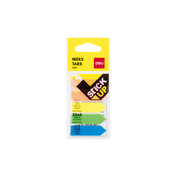DELI ΣΕΛΙΔΟΔΕΙΚΤΗΣ ΒΕΛΟΣ ΔΙΑΦΑΝΟΣ ΑΥΤΟΚΟΛΛΗΤΟΣ 5x20Φ. 43x12mm STICK UP EA10602 231.10602