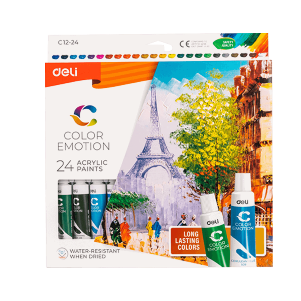 DELI ΧΡΩΜΑ ΑΚΡΥΛΙΚΟ 24ΧΡ 12ml COLOR EMOTION EC12-24 231.006134