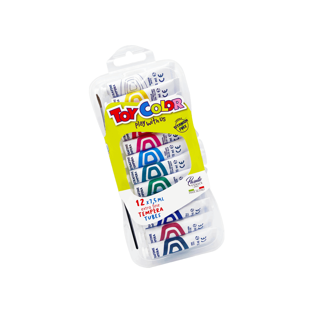 TOY COLOR ΤΕΜΠΕΡΑ SUPERWASHABLE 12 ΧΡΩΜΑΤΑ 7.5ml PRIMARY 0721 220.002273