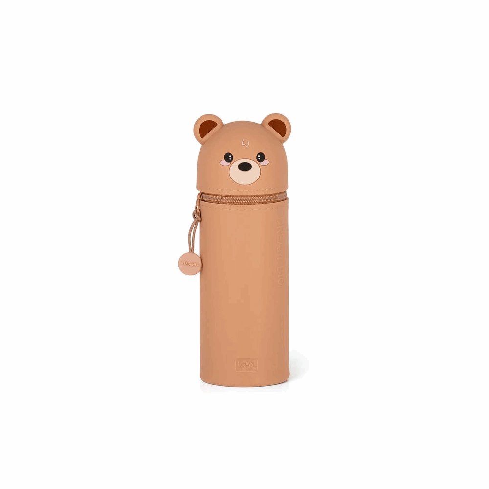LEGAMI KA0011 2-IN-1 SILICONE PENCIL CASE - KAWAII - TEDDY BEAR