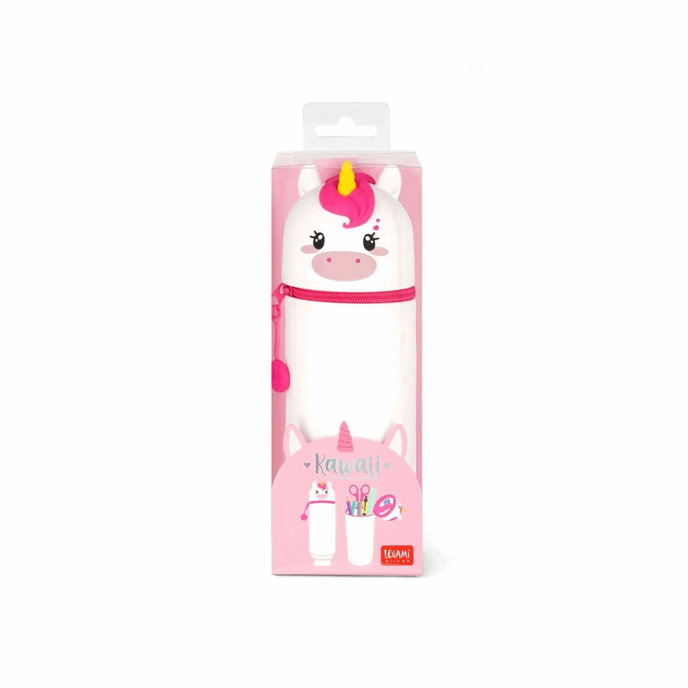 LEGAMI KA0012 2-IN-1 SILICONE PENCIL CASE - KAWAII - UNICORN