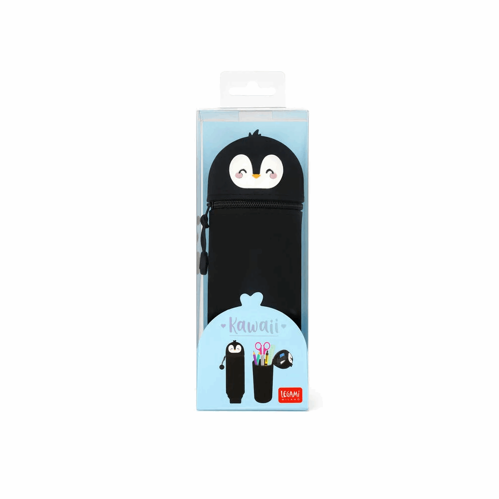 LEGAMI KA0015 2-IN-1 SILICONE PENCIL CASE - KAWAII - PENGUIN