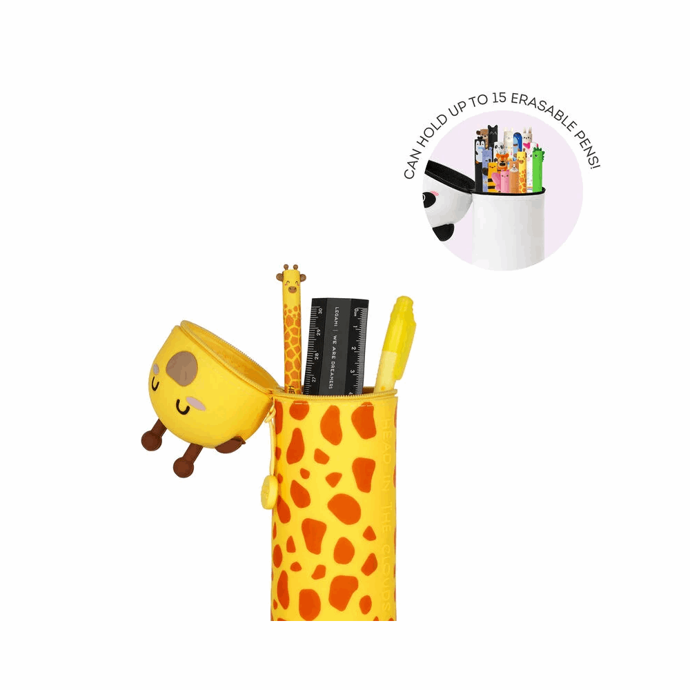 LEGAMI KA0017 2-IN-1 SILICONE PENCIL CASE - KAWAII - GIRAFFE