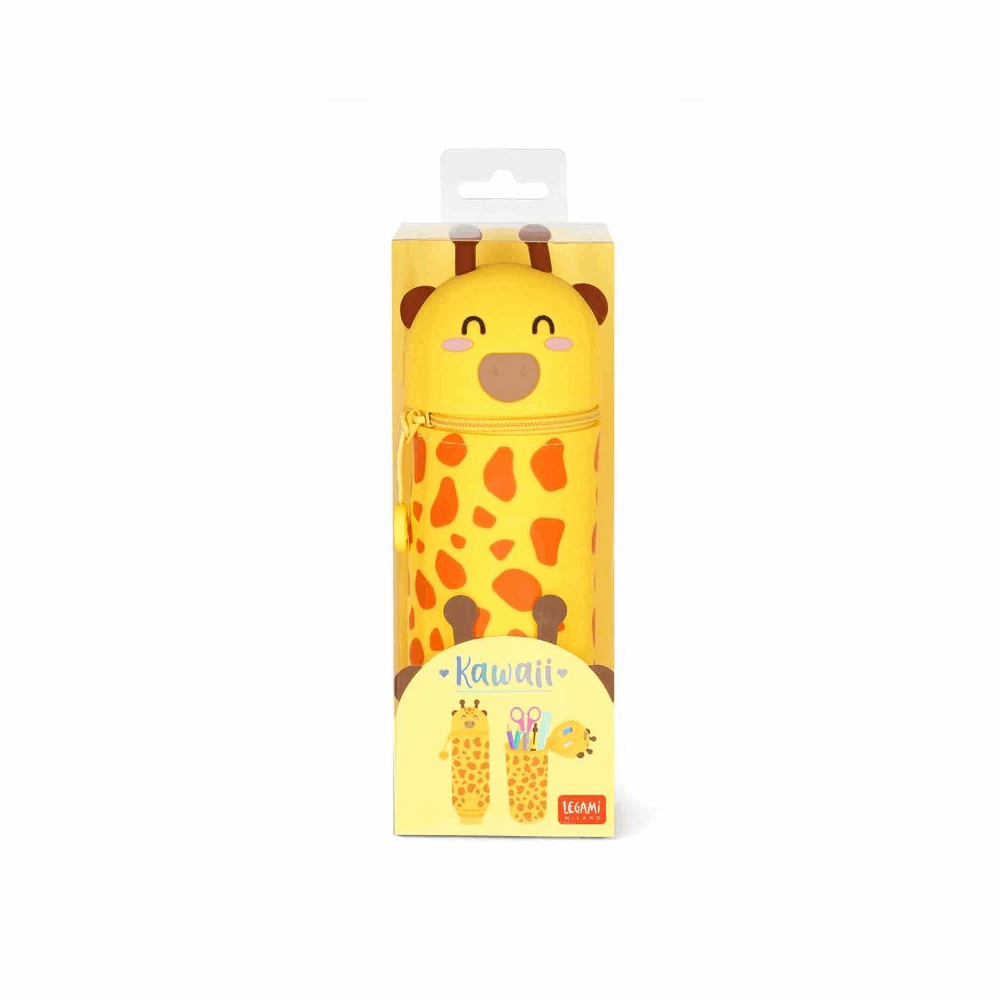 LEGAMI KA0017 2-IN-1 SILICONE PENCIL CASE - KAWAII - GIRAFFE