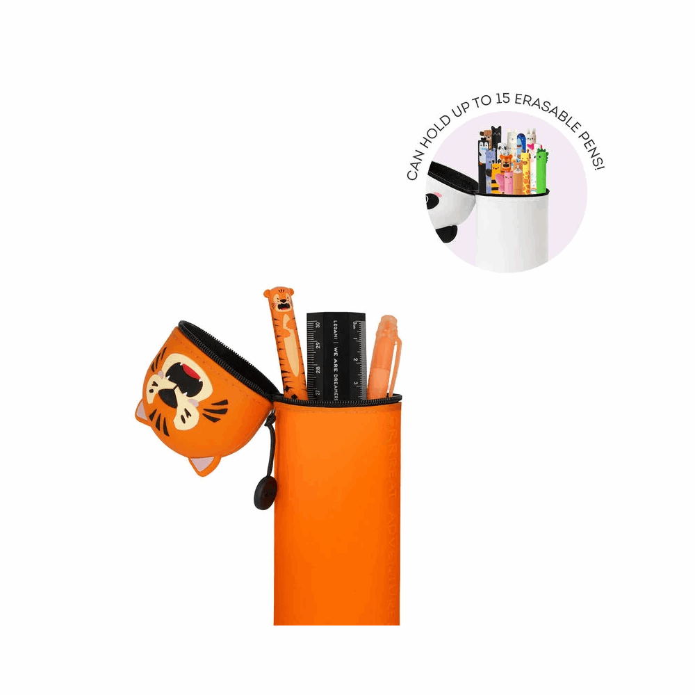 LEGAMI KA0018 2-IN-1 SILICONE PENCIL CASE - KAWAII - TIGER