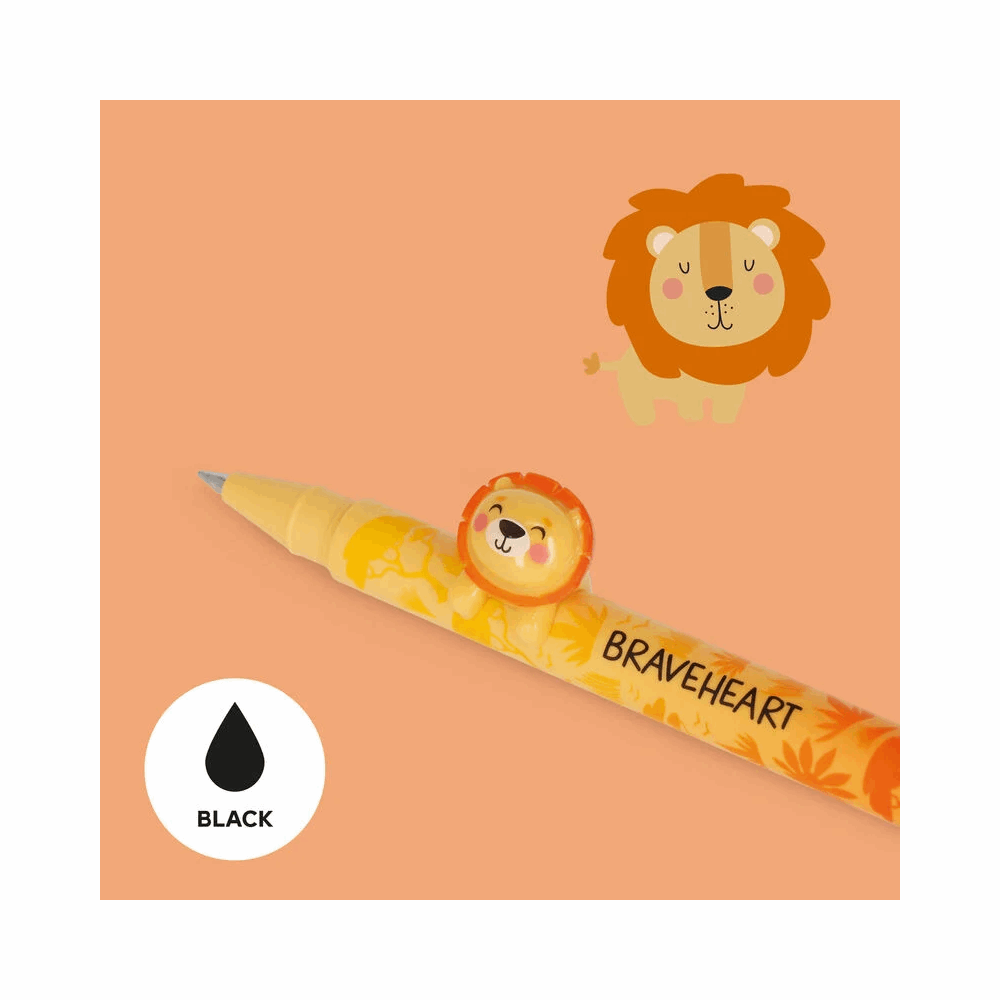LEGAMI CPP0013 GEL PEN WITH ANIMAL DECORATION - LOVELY FRIENDS LION