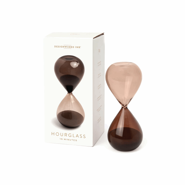 DESIGNWORKSINK HOURGLASS (15 MIN) BOXED - SMOKY QUARTZ DHGL15-1002
