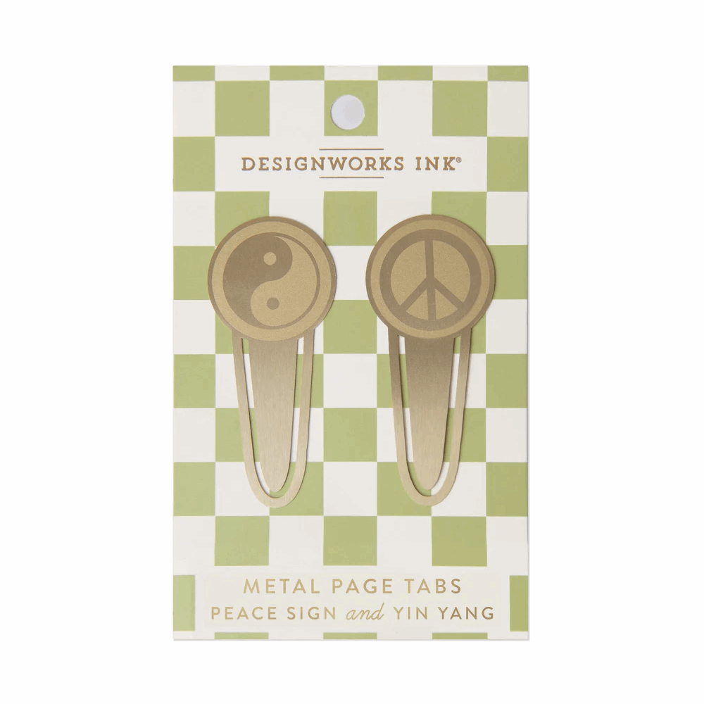 DESIGNWORKSINK METAL PAGE TABS - PEACE + YIN-YANG DPT-1005