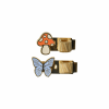 DESIGNWORKSINK PCS-1003EU PEN CLIPS - BUTTERFLY & MUSHROOM (SET OF 2)