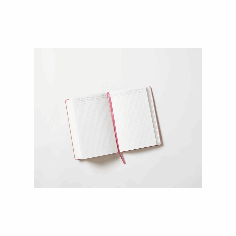 DESIGNWORKSINK PJ-1000 VEGAN LEATHER POCKET JOURNAL - PINK & CHILI