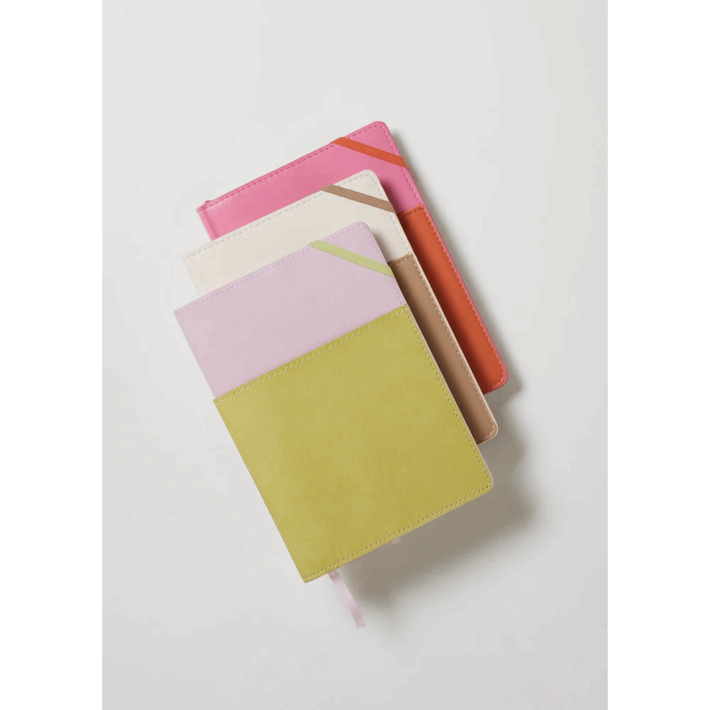 DESIGNWORKSINK PJ-1001 VEGAN LEATHER POCKET JOURNAL - LILAC & MATCHA