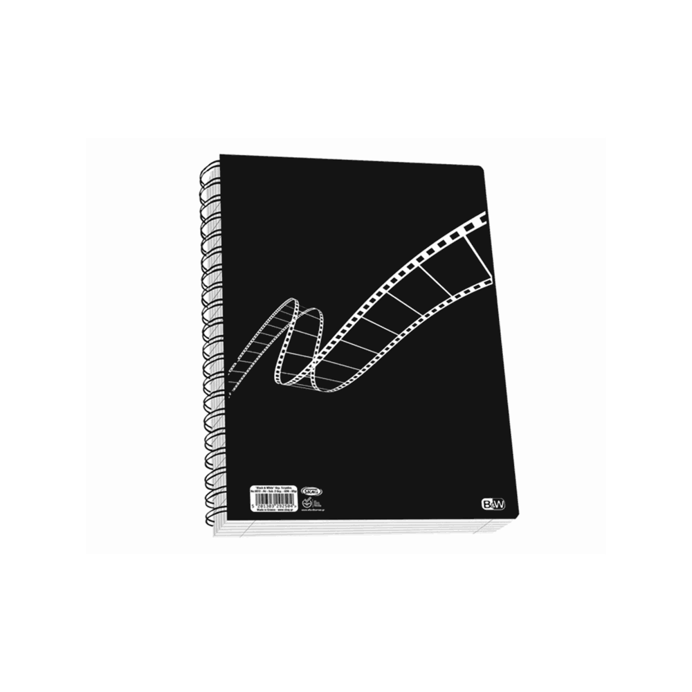 SKAG BLACK & WHITE ΤΕΤΡΑΔΙΟ ΣΠΙΡΑΛ A4(21Χ29) 2Θ 60φ 292504