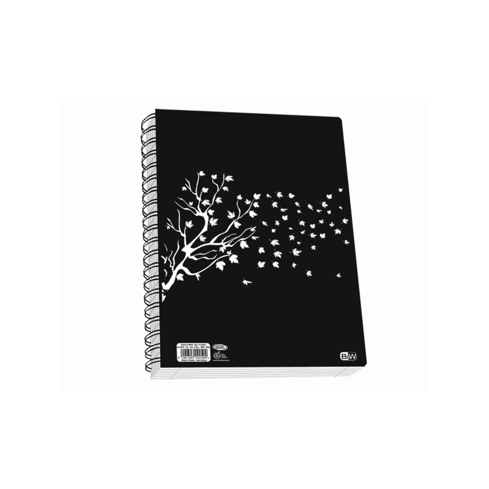 SKAG BLACK & WHITE ΤΕΤΡΑΔΙΟ ΣΠΙΡΑΛ A4(21Χ29) 2Θ 60φ 292504