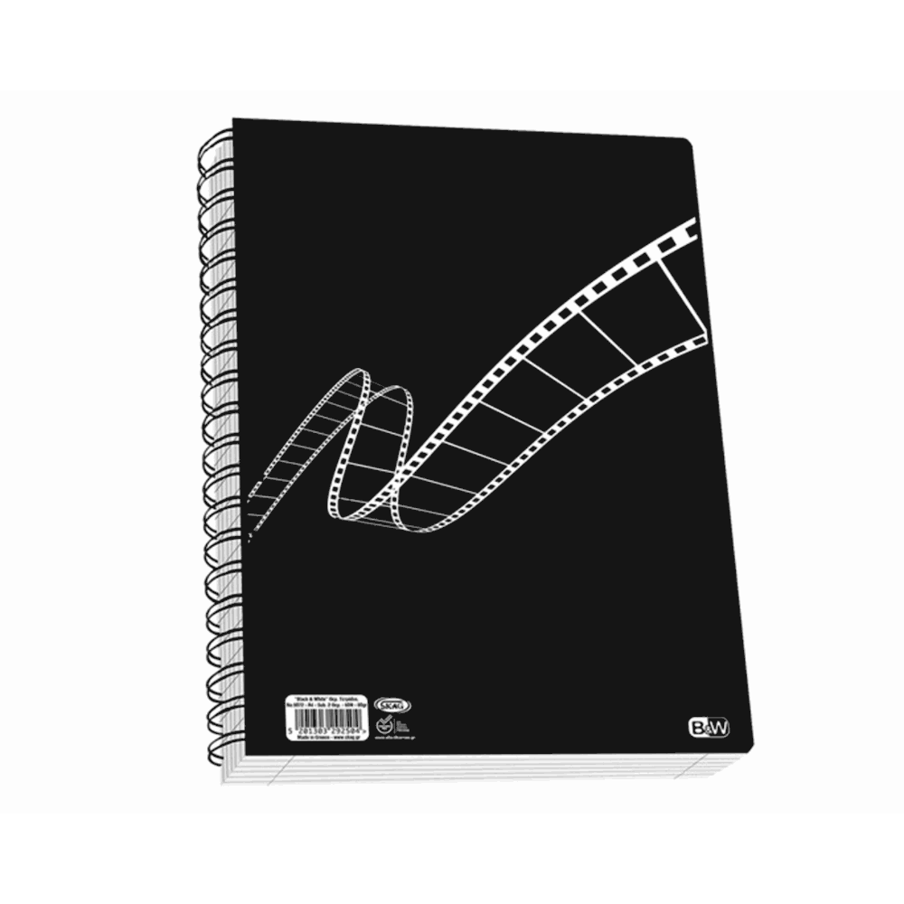 SKAG BLACK & WHITE ΤΕΤΡΑΔΙΟ ΣΠΙΡΑΛ A4(21Χ29) 3Θ 90φ 292511