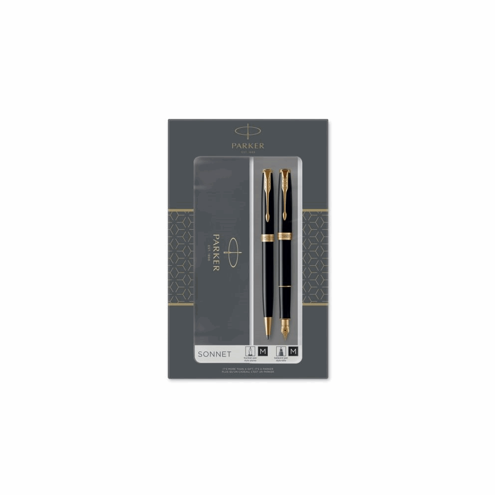PARKER SET SONNET CORE DUO LQ BLACK GT F.P.-B.P. 1109.9022.02