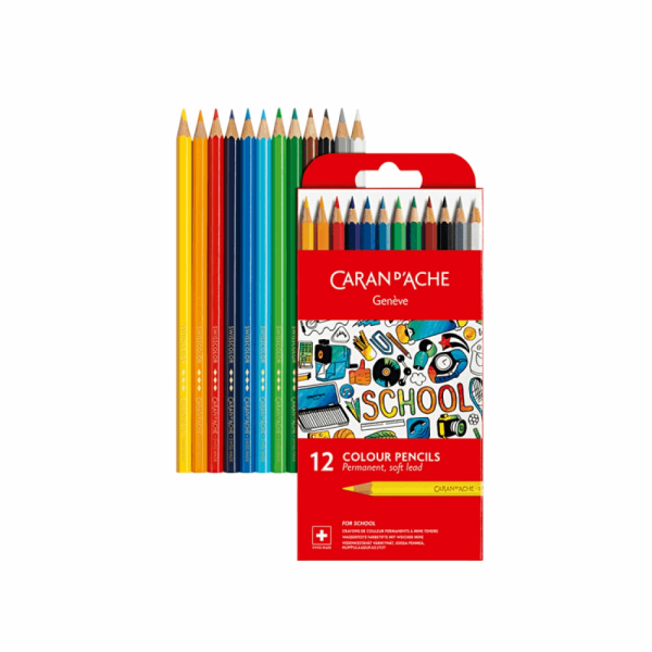 CARANDACHE ΣΧΟΛΙΚΕΣ ΞΥΛΟΜΠΟΓΙΕΣ SCHOOL PERMANENT ΣΕΤ 12 τμχ