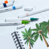 OHUHU ΜΑΡΚΑΔΟΡΟΣ ΖΩΓΡΑΦΙΚΗΣ ALCOHOL ART MARKERS DUAL TIP FINE & CHISEL 48τμχ ALCOHOL BASED INK OHU-Y30-80401-07