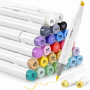 OHUHU MARKERS 24 COL. BRUSH & CHISEL OHU-Y30-80401-93 OHU-Y30-80404-23