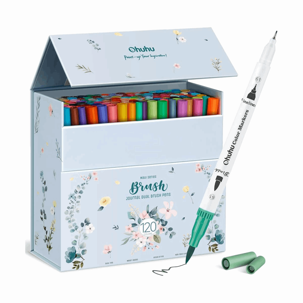 OHUHU MARKERS 120 COL BRUSH & FINELINER WATERBASED OHU-Y30-80600-25