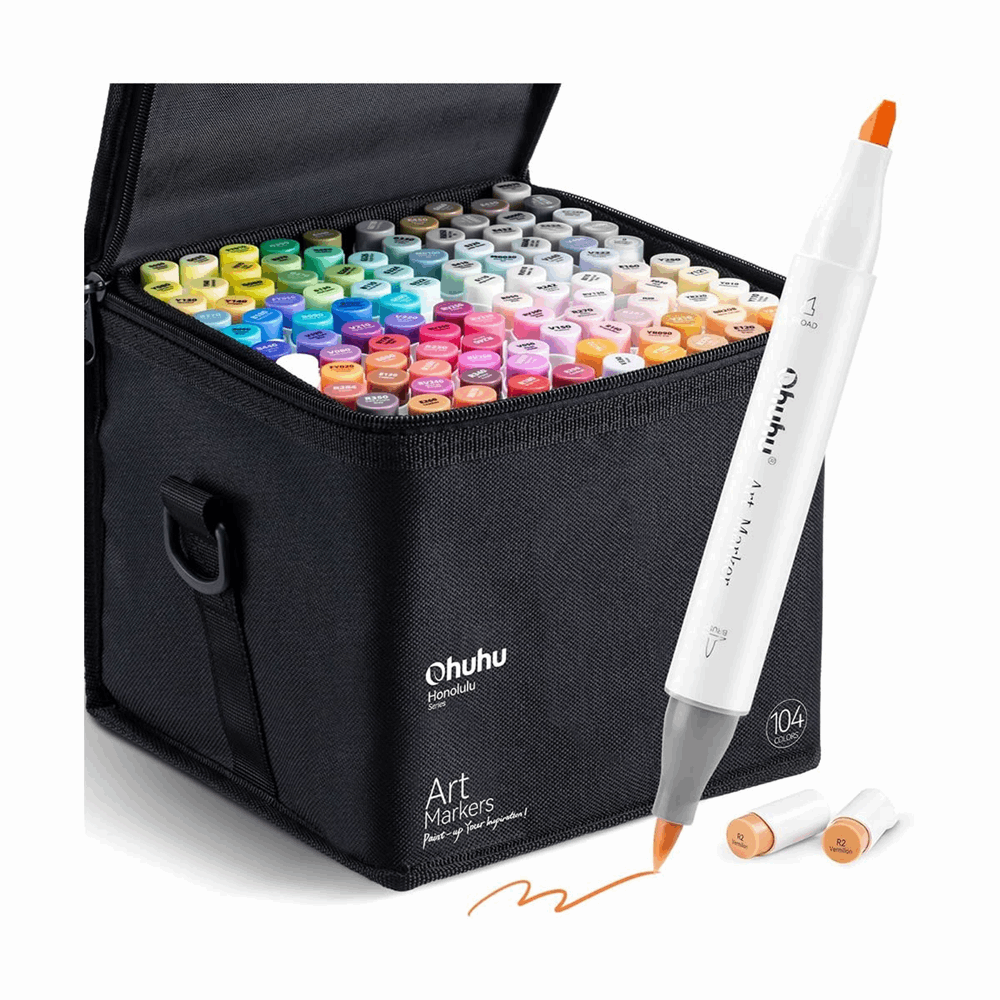 OHUHU MARKER BRUSH & CHISEL SET 104PCS OHU-Y30-80402-51 OHU-Y30-80404-09