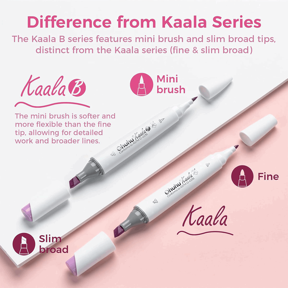 OHUHU MARKERS BRUSH & CHISEL KAALA SET-60 MANGA OHU-Y30-80403-75 OHU-Y30-80405-43
