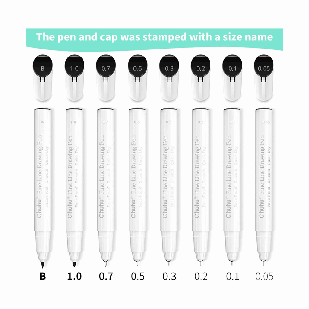 OHUHU FINELINER SET-8 PENS OHU-Y30-80600-28