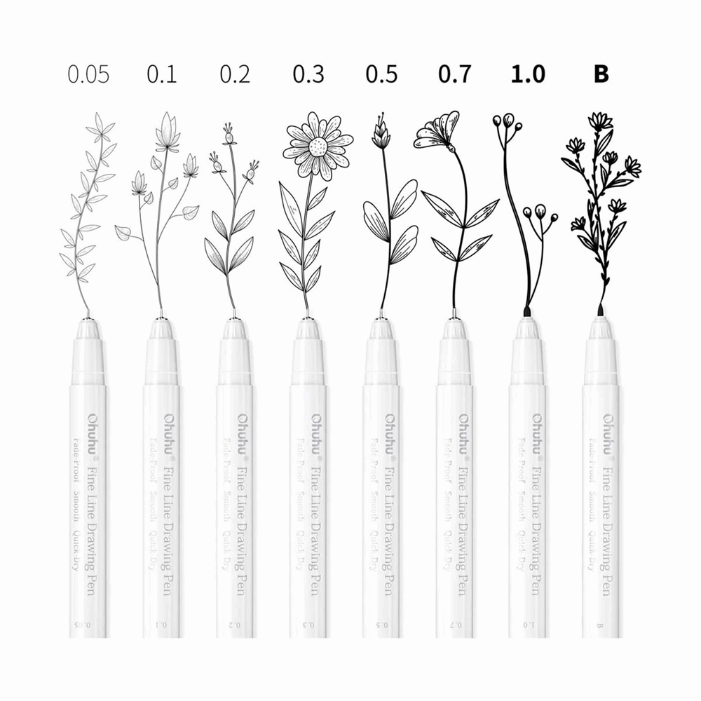 OHUHU FINELINER SET-8 PENS OHU-Y30-80600-28
