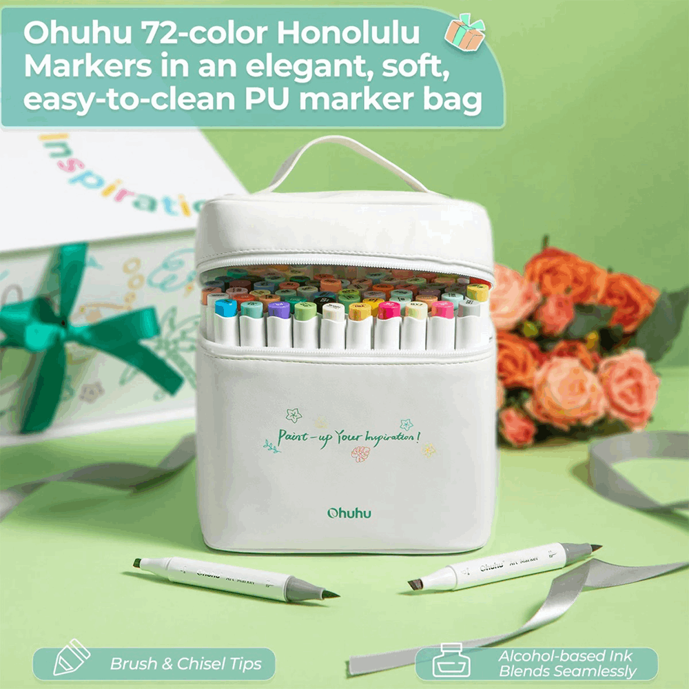 OHUHU MARKERS BRUSH & CHISEL GIFT BOX SET OHU-Y30-80402-70