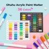 OHUHU ACRYLIC MARKERS SET-36 BRUSH&FINE OHU-Y30-80601-13 OHU-Y30-80601-74