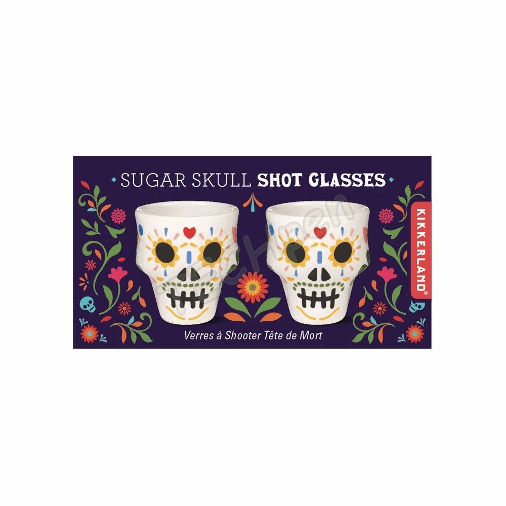 KIKKERLAND  NEO SHOT GLASSES SKULL  GL22