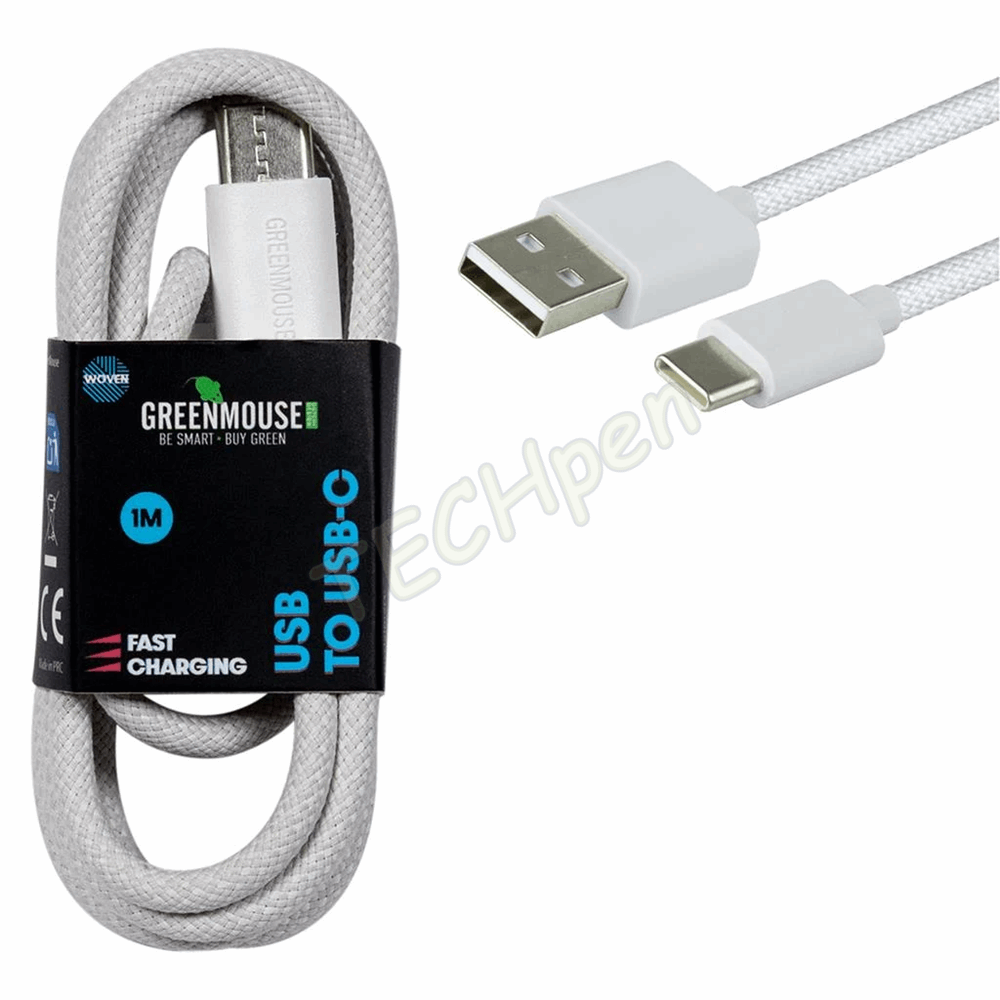 GREEN MOUSE - USB-C Cable 1m Braided - White 46956803