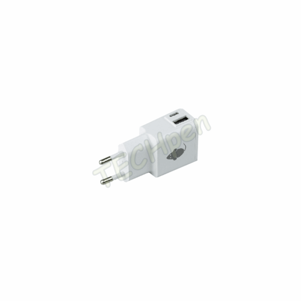 GREEN MOUSE 46956591 - DUAL USB & USB C CHARGER 2.4A WHITE