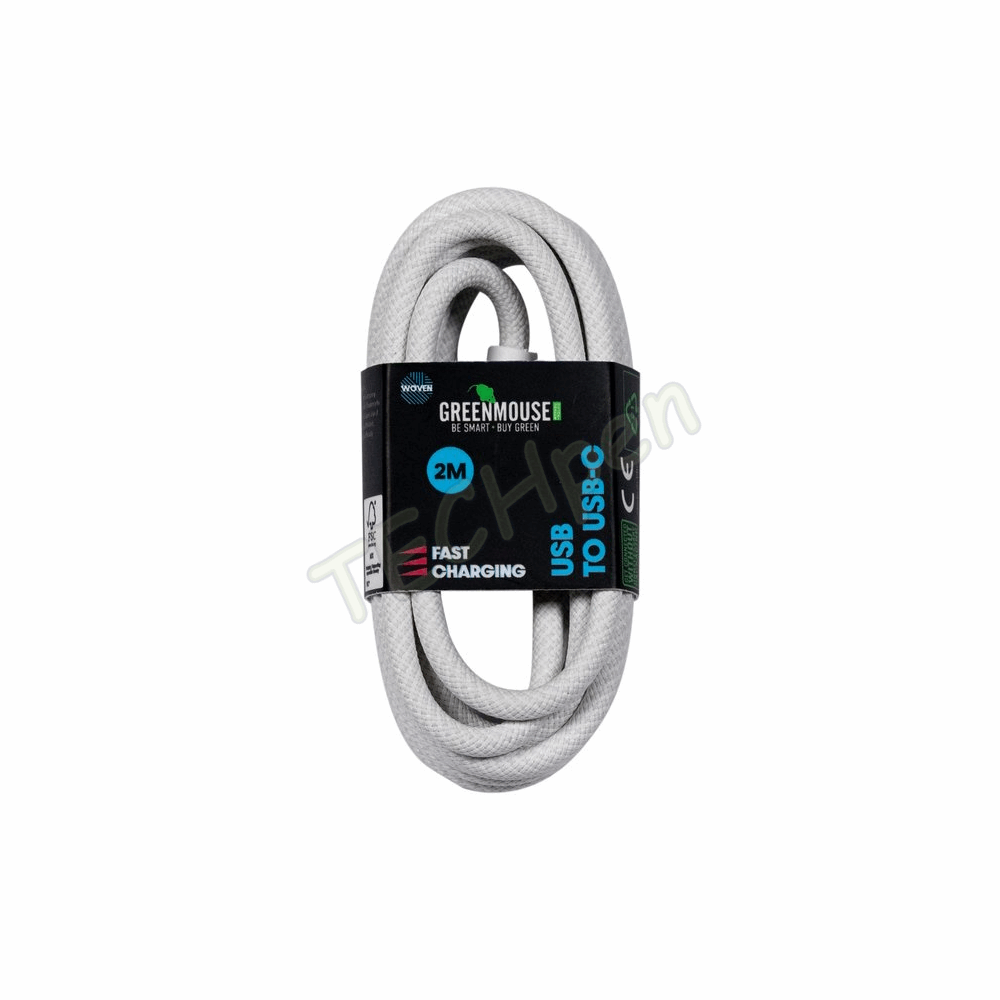 GREEN MOUSE - USB-C Cable 2m Braided - White 46956804